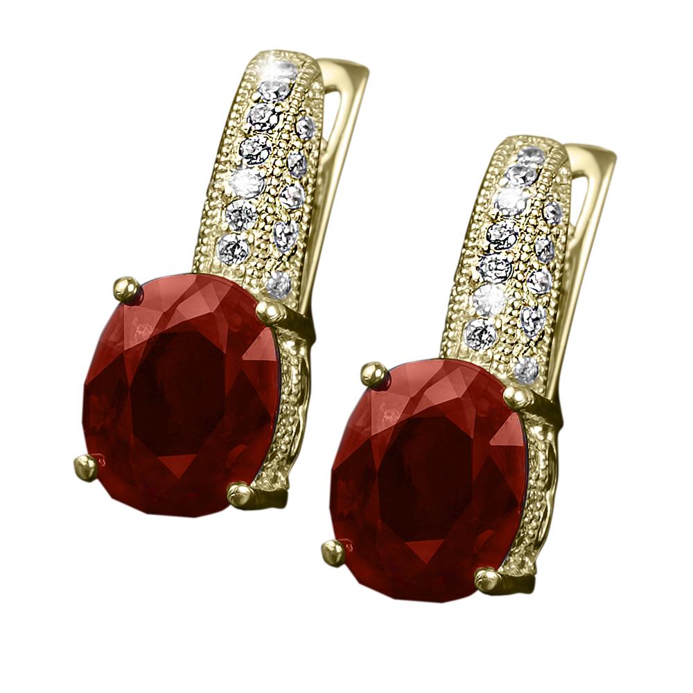 Daniel Steiger Ladies Glass Ruby Earrings