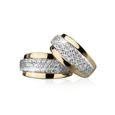 Pair of Golden Stardust Earrings crafted in sterling silver with gold plating, featuring a sparkling design ideal for elegant female jewelry collections.