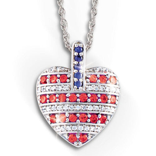 Daniel Steiger Flag Heart Pendant