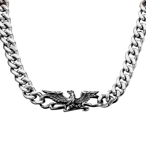 Daniel Steiger Patriot Eagle Steel Necklace