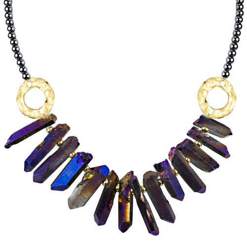 Daniel Steiger Hematite Crystal Necklace