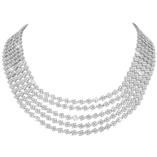 Daniel Steiger Ice Extravaganza Rhodium Necklace