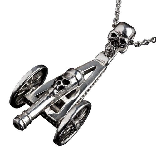 Daniel Steiger Skull Cannon Steel Pendant