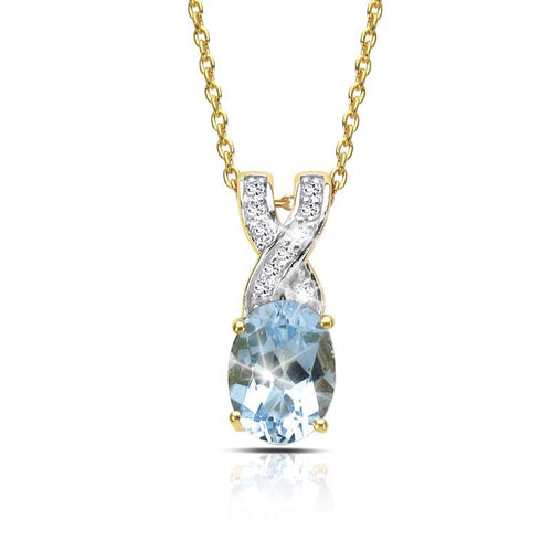 Daniel Steiger Majorelle Blue Topaz Pendant