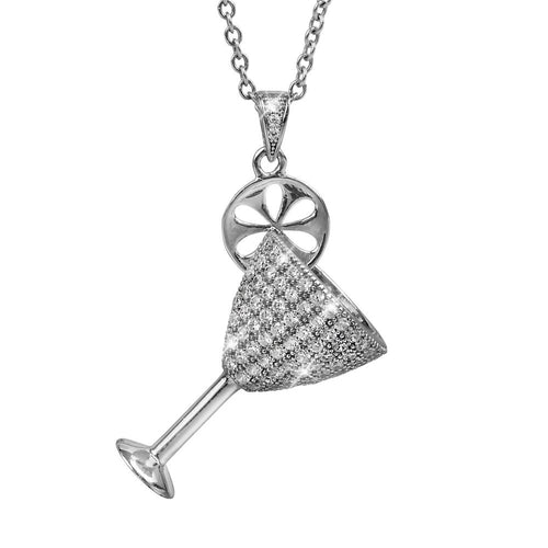 Daniel Steiger Happy Hour Rhodium Pendant