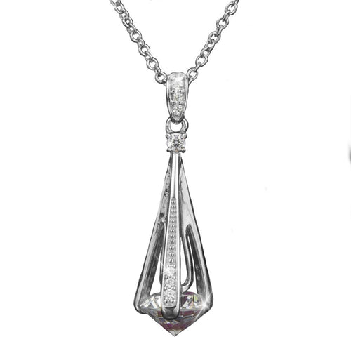 Daniel Steiger Cylinda Rhodium Pendant