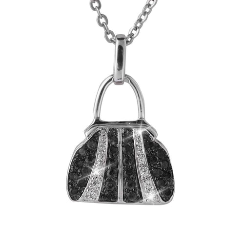 Daniel Steiger Couture Handbag Rhodium Pendants