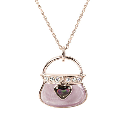 Daniel Steiger Panache Mother Of Pearl Handbag Rose Gold