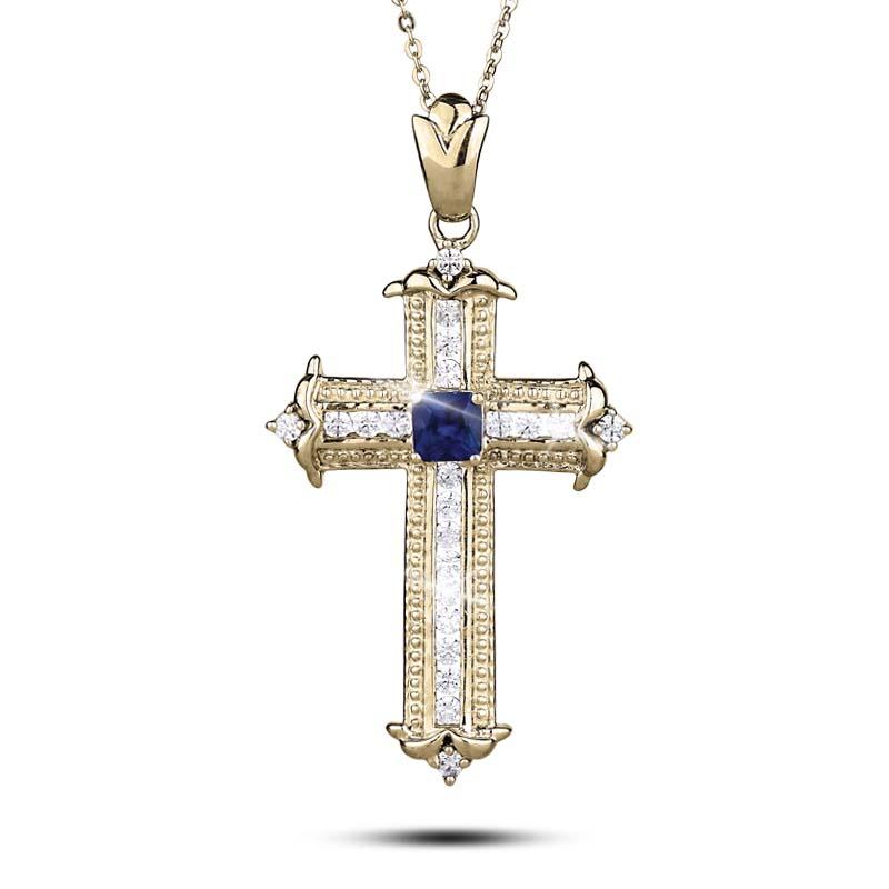 Daniel Steiger Sapphira Cross Pendant