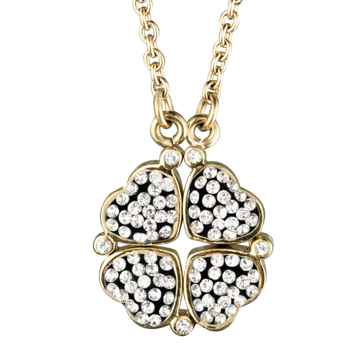 Daniel Steiger Crystal Clover Black Pendant