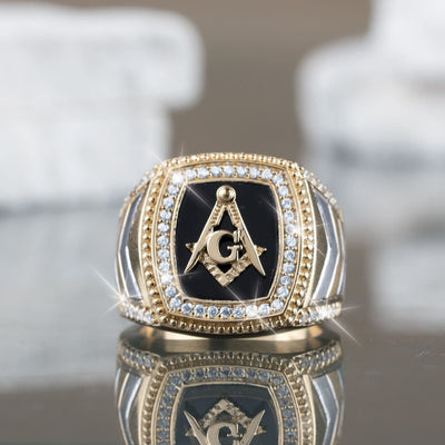 Daniel Steiger Onyx Masonic Ring