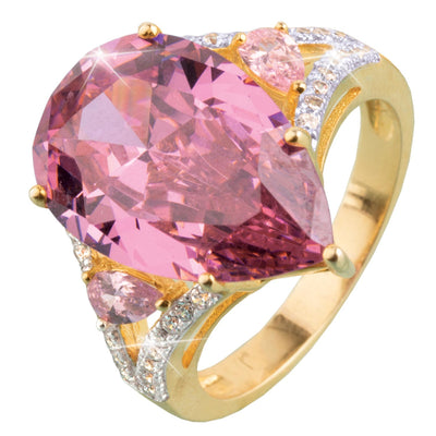 Daniel Steiger Pink Princess Pearshape Ring