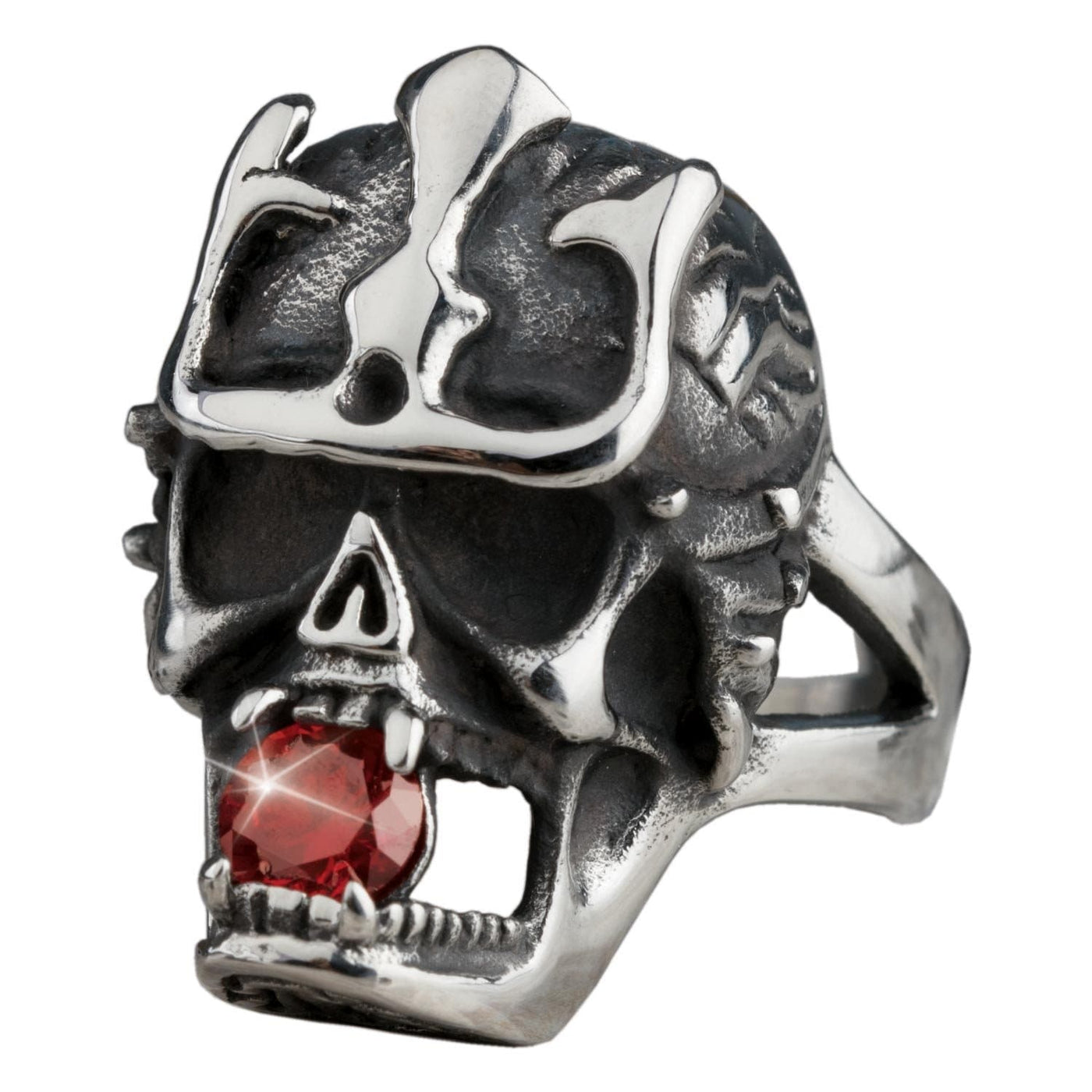 Daniel Steiger Azteca Skull Steel Men's Ring