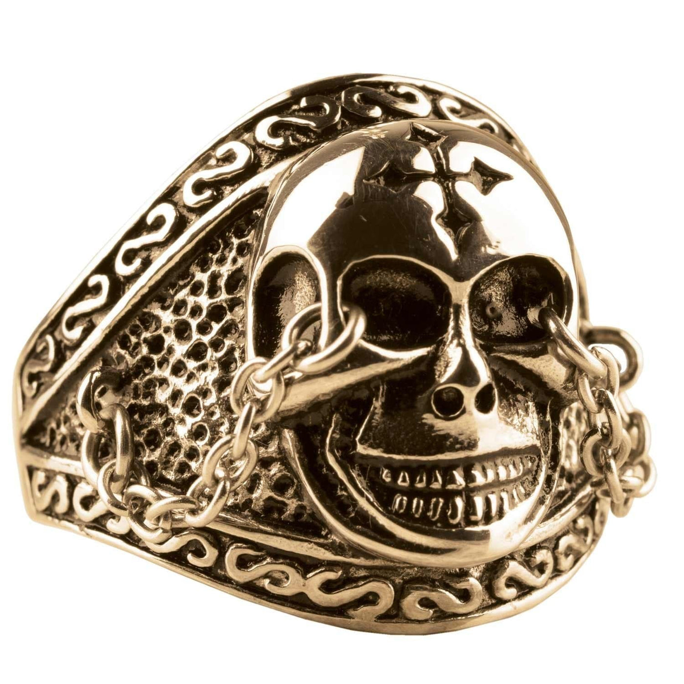 Daniel Steiger Chained Skull Ring