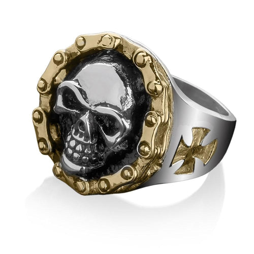 Daniel Steiger Chain Link Skull Ring