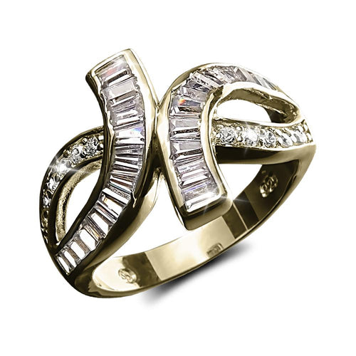 Daniel Steiger Baguette Twist Ring Gold