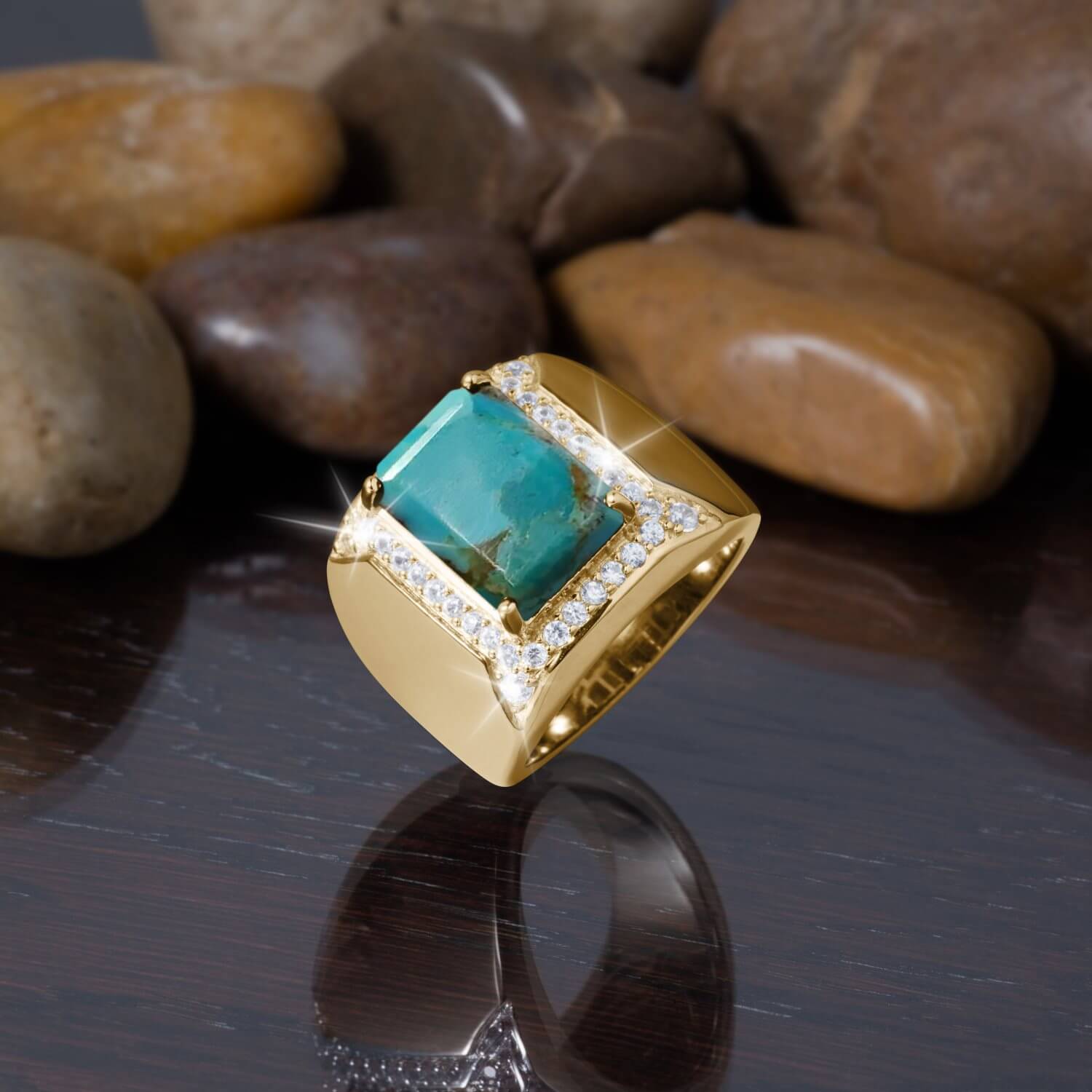 Daniel Steiger Tidal Turquoise Men's Ring