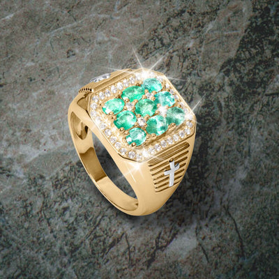 Daniel Steiger Excelsior Emerald Men's Ring