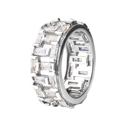 Daniel Steiger Bamboo Bay Rhodium Eternity Ring