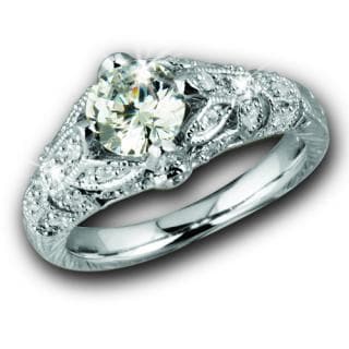 Floral Vine Ring Rhodium crafted from sterling silver with intricate vine detailing and a sparkling central gemstone, designed for women seeking elegant jewelry.