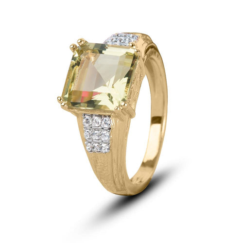 Daniel Steiger Lemon Quartz Solitaire Ring