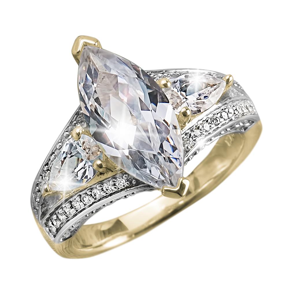 Daniel Steiger Millionaire Marquise Two Tone Ring