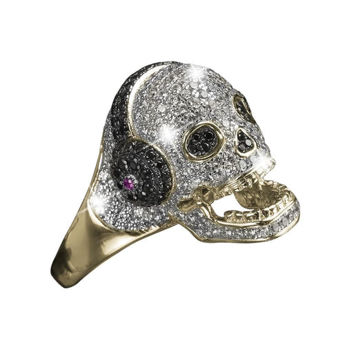 Daniel Steiger DJ Skull Gold Ring