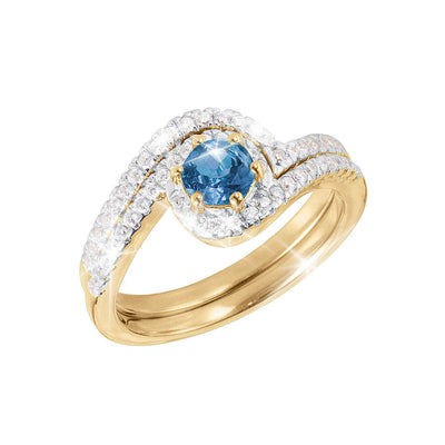 Daniel Steiger London Blue Topaz Bridal Ring