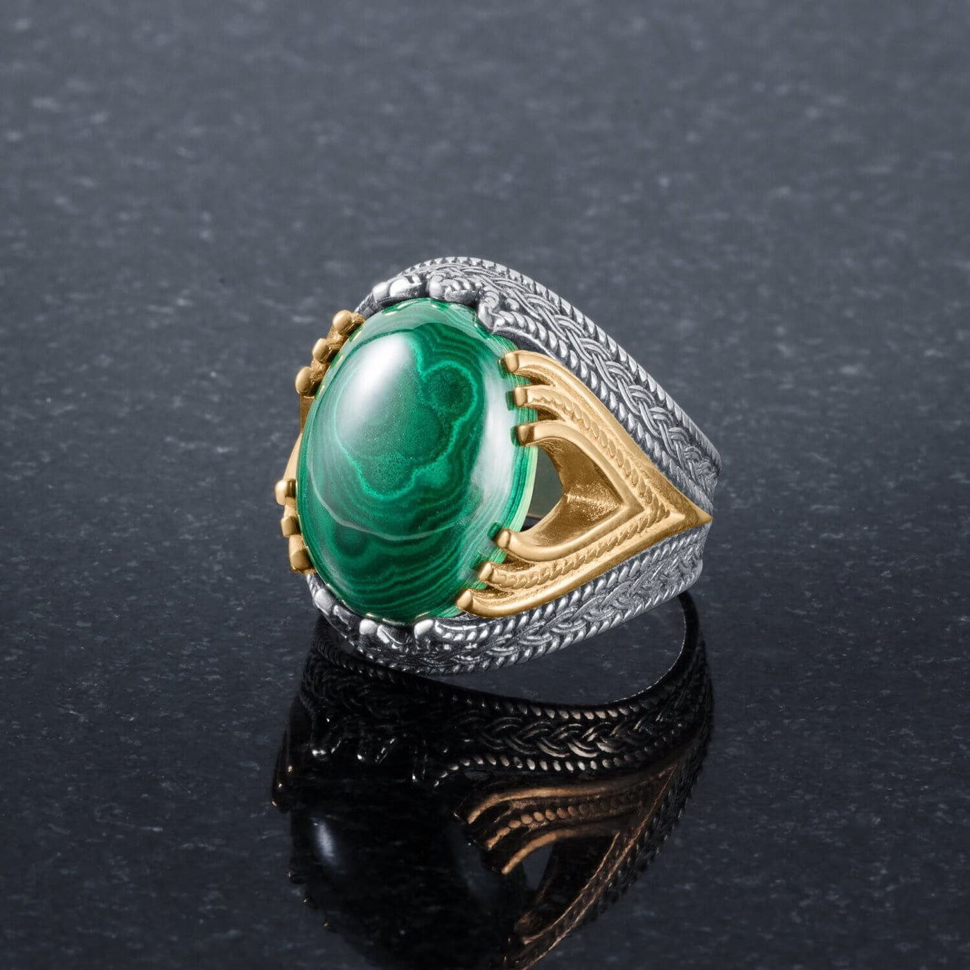 Daniel Steiger Revolution Malachite Ring