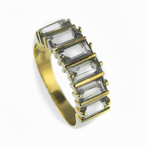 Daniel Steiger Peridot Baguette Clear Ring