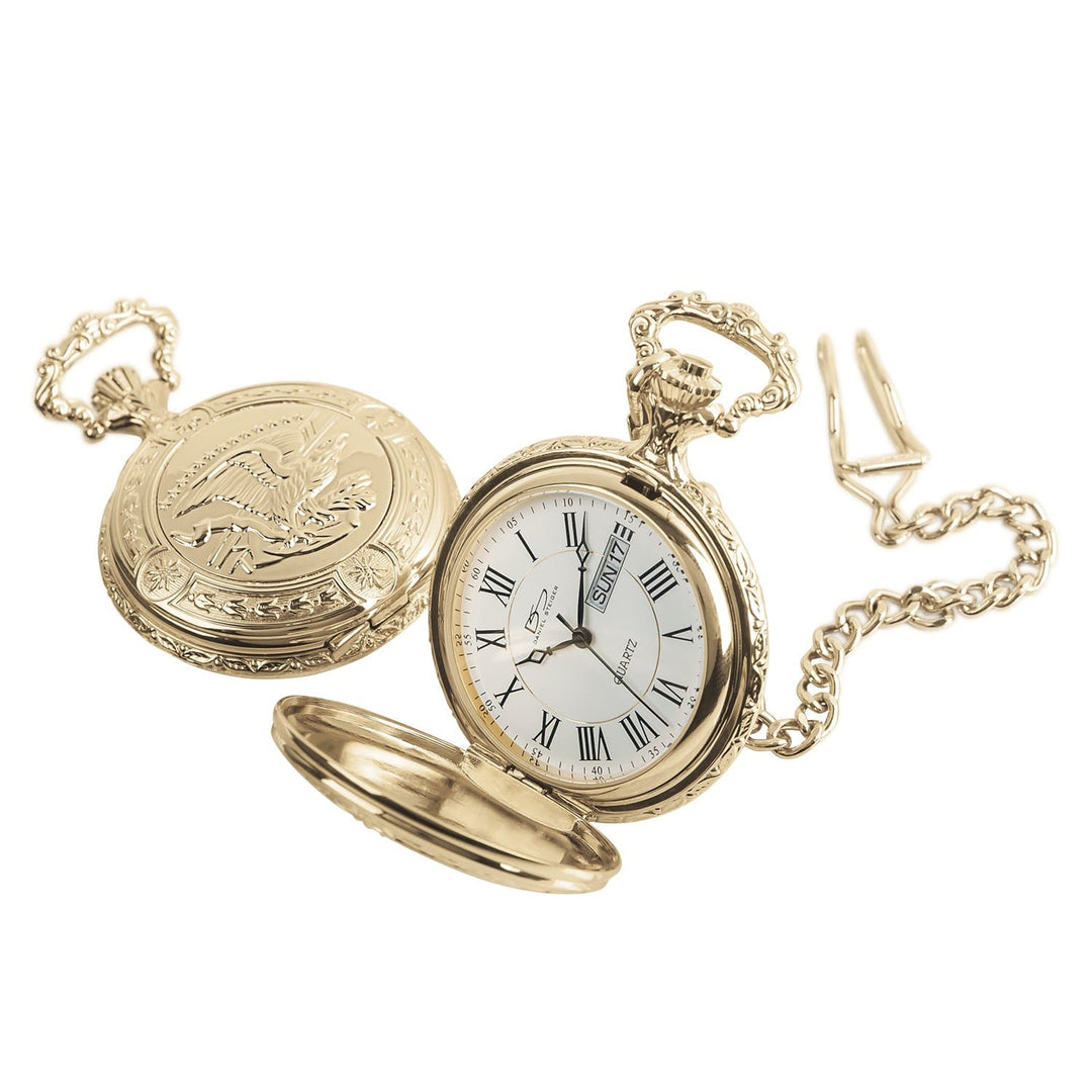 Quartz eagle pocket watch cheap